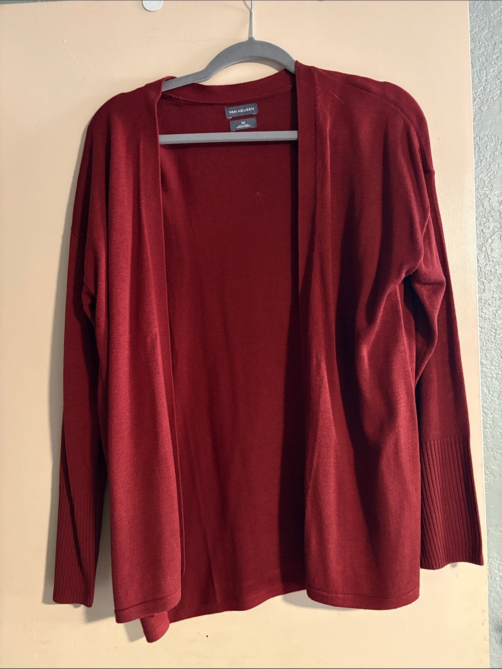 van heusen Open-Front Cardigan - Burgundy